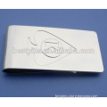 poker logo engraved metal silver money clip wholesale